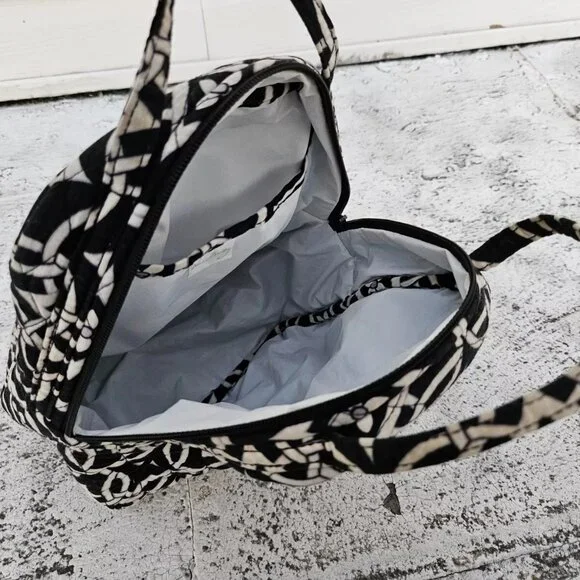 Vera Bradley Women Lunch Bag Black/White Floral Bag - Picture 14 of 14